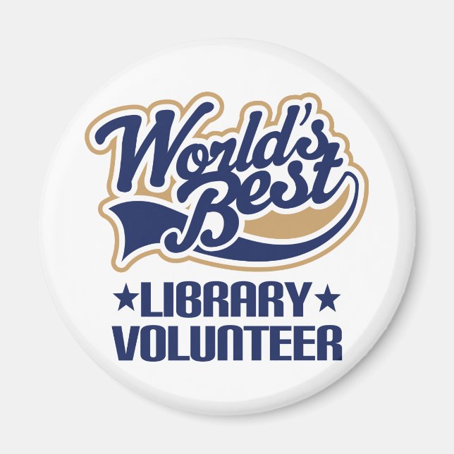 Bibliotek Volunteer Gift Magnet (Framsidan)