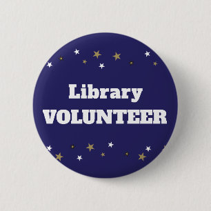 Bibliotek Volunteer med stjärnidentifiering Knapp