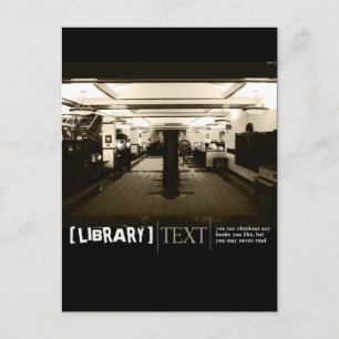Bibliotek Vykort