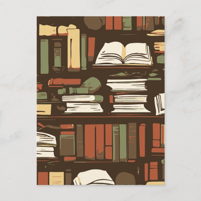 bibliotek vykort (Framsida)