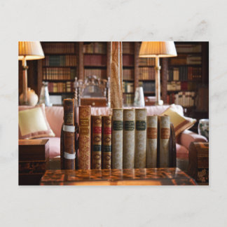 Bibliotek Vykort