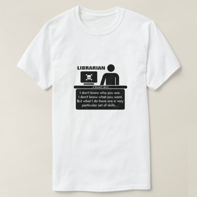 Bibliotekare - en minister t shirt (Design framsida)
