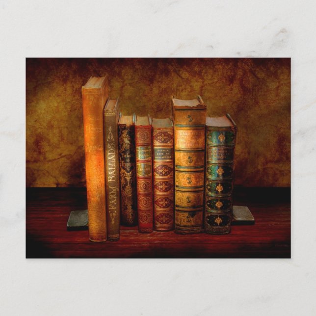 Bibliotekare - Författare - Antikarian bokar Vykort (Framsida)