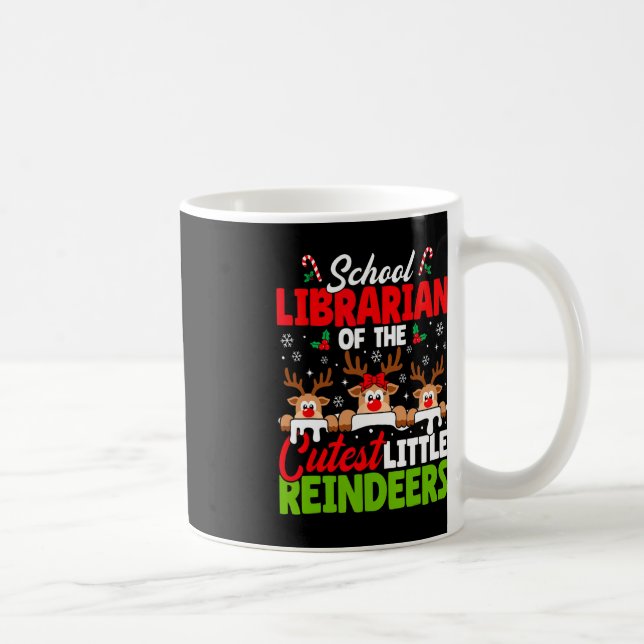 Bibliotekare i julskolan Cutest Reindeers Kaffemugg (Höger)