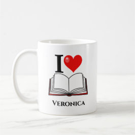 Bibliotekare I Kärlek Heart Bokar Bok Nerd Kaffemugg