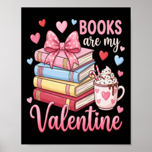 Bibliotekarie Böcker Är Min Alla Hjärtans Dag Lära Poster
