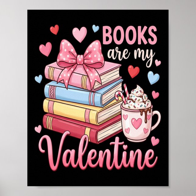 Bibliotekarie Böcker Är Min Alla Hjärtans Dag Lära Poster (Framsidan)