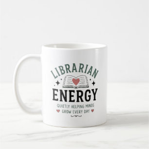 Bibliotekarie Energi Hjälper Sinnen Växa Varje Dag Kaffemugg