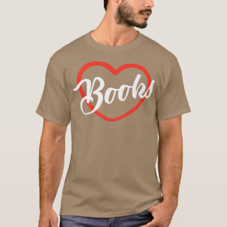 Bibliotekarie i Kärlek Bokar Heart Bok Älskare Rea T Shirt