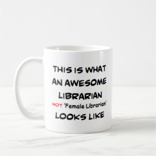 bibliotekarie, inte honbibliotekarie, fantastisk kaffemugg