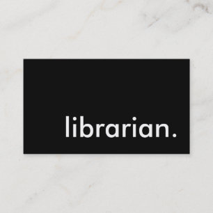 bibliotekarie. visitkort