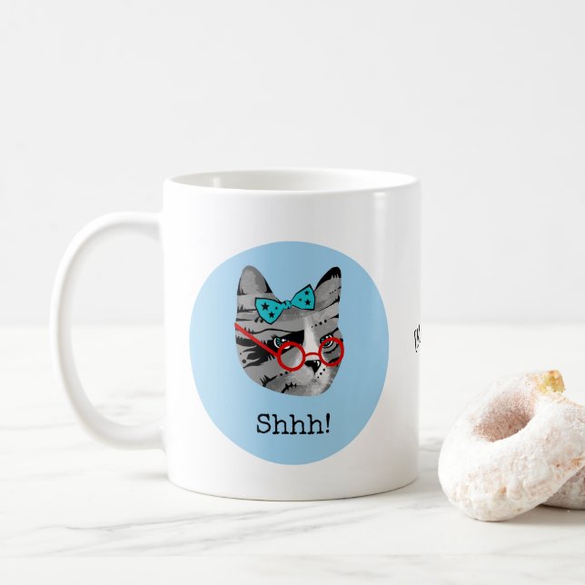 Bibliotekariekatt Kaffemugg (Med munk)