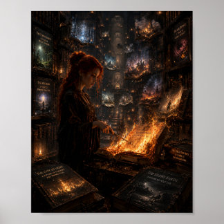 Bibliotekarien Bränner Förbjudna Framtider Poster