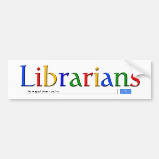 bibliotekarier den original- sökandemotorn bildekal (Framsidan)
