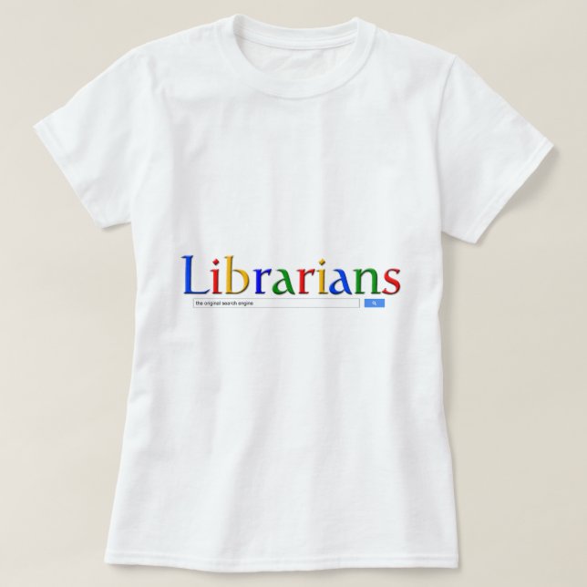 bibliotekarier den original- sökandemotorn tee (Design framsida)