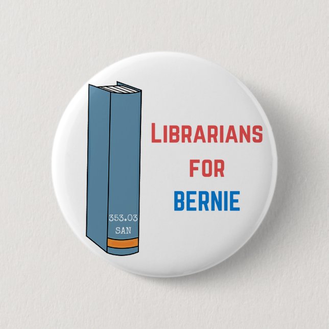 Bibliotekarier för Bernie knäppas Knapp (Framsida)