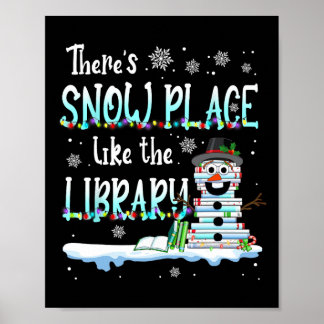 Bibliotekariska där är Snö Ställe som Bibliotek Ch Poster