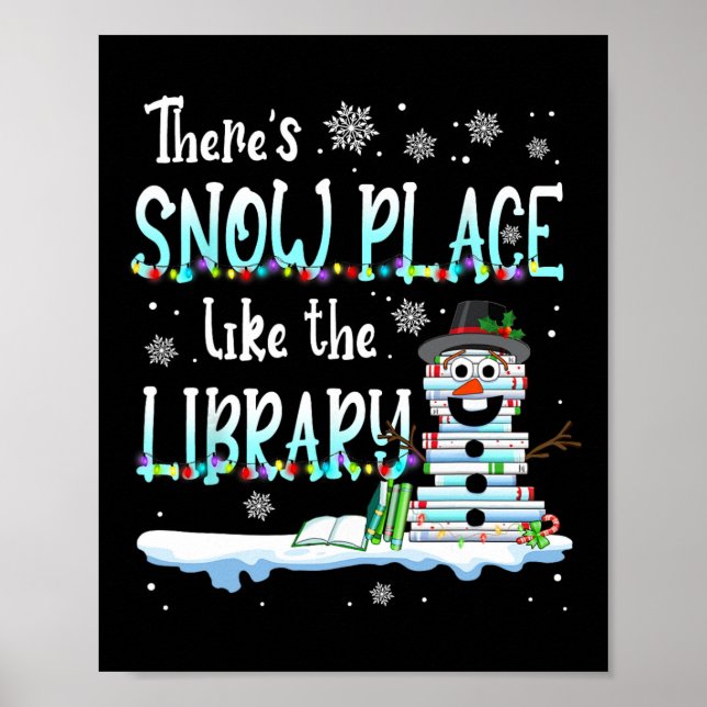 Bibliotekariska där är Snö Ställe som Bibliotek Ch Poster (Framsidan)