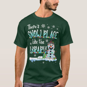 Bibliotekariska där är Snö Ställe som Bibliotek Ch T Shirt