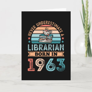 Bibliotekariska, född 1963, 60:e födelsedag i Bok  Kort