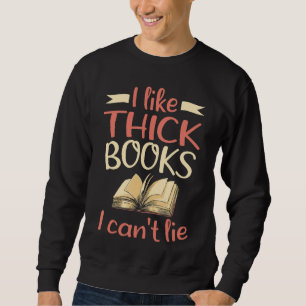 Bibliotekariska jag gillar tjockt Bokar som jag in Lång Ärmad Tröja