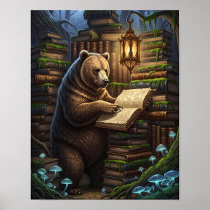 Bibliotekariska kloster Magic Fantasy Poster