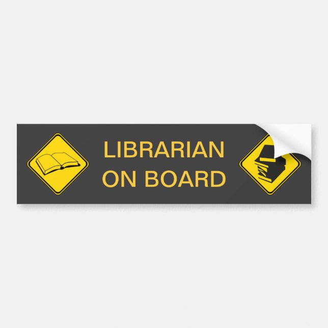 Bibliotekariska ombord bildekal (Framsidan)