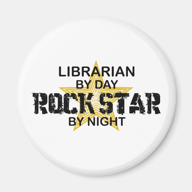 Bibliotekariska Rockstjärnan vid natten Magnet (Framsidan)