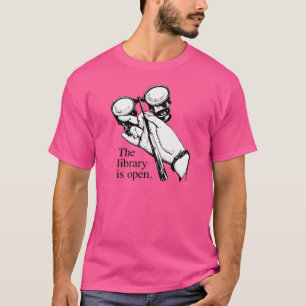 Biblioteket är öppet t shirt