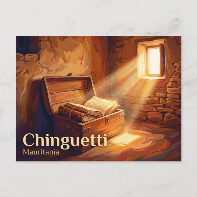Biblioteket i Chinguetti Mauretanien Vykort (Framsida)