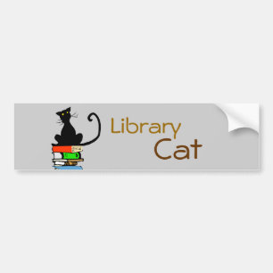 Bibliotekkatt Bildekal