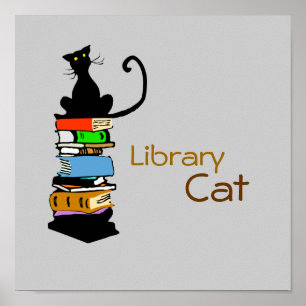 Bibliotekkatt Poster