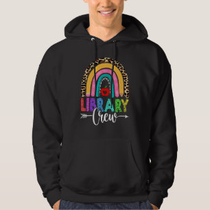 Biblioteksbesättning Rainbow Leopard Lärare Tillba Hoodie