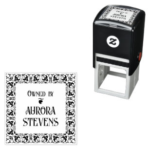 Biblioteksemblem Självfärgande Stämpel