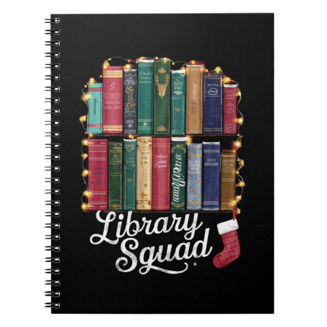 Biblioteksgrupp Julbokälskare Team Läsning  Anteckningsbok (Framsidan)