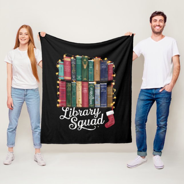 Biblioteksgrupp Julbokälskare Team Läsning  Fleecefilt (På plats)