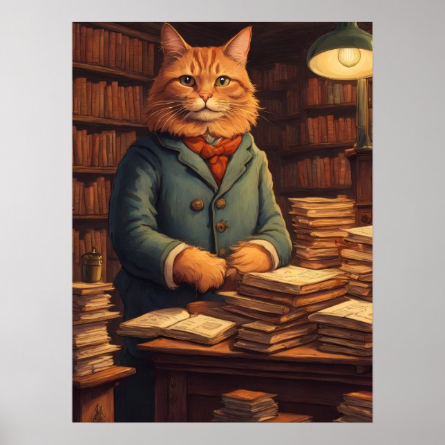 bibliotekskatt #10 affisch (Framsidan)