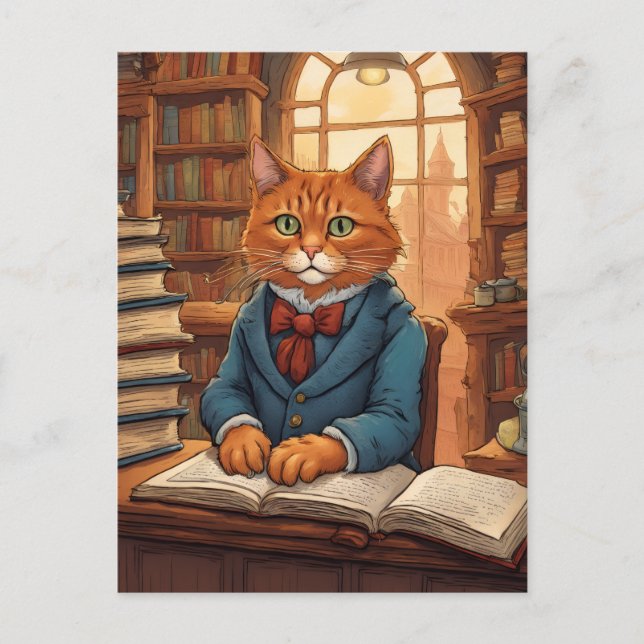 bibliotekskatt #11 vykort (Framsida)