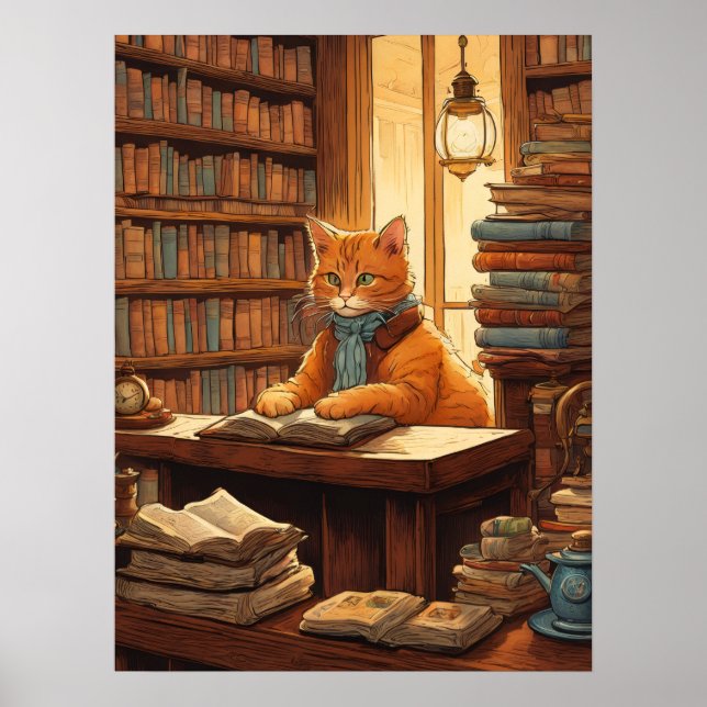 bibliotekskatt #12 affisch (Framsidan)