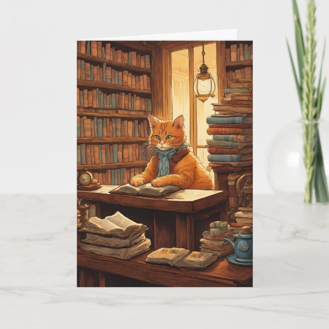 bibliotekskatt #12 vykort (Framsida)