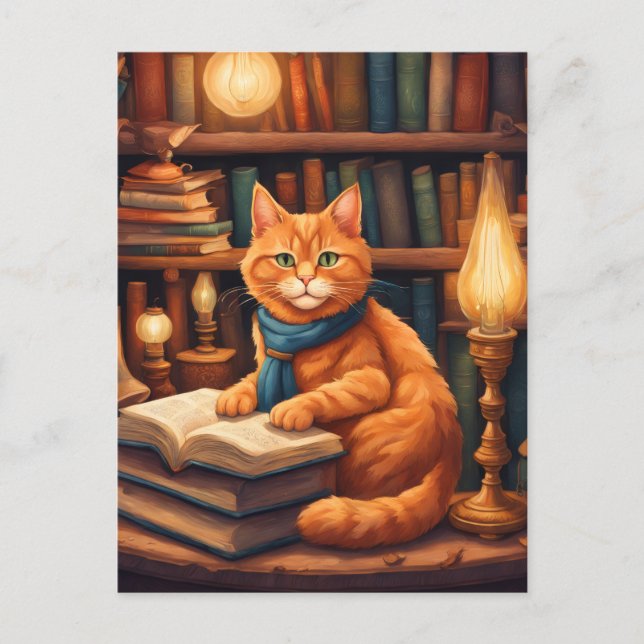 bibliotekskatt #13 vykort (Framsida)