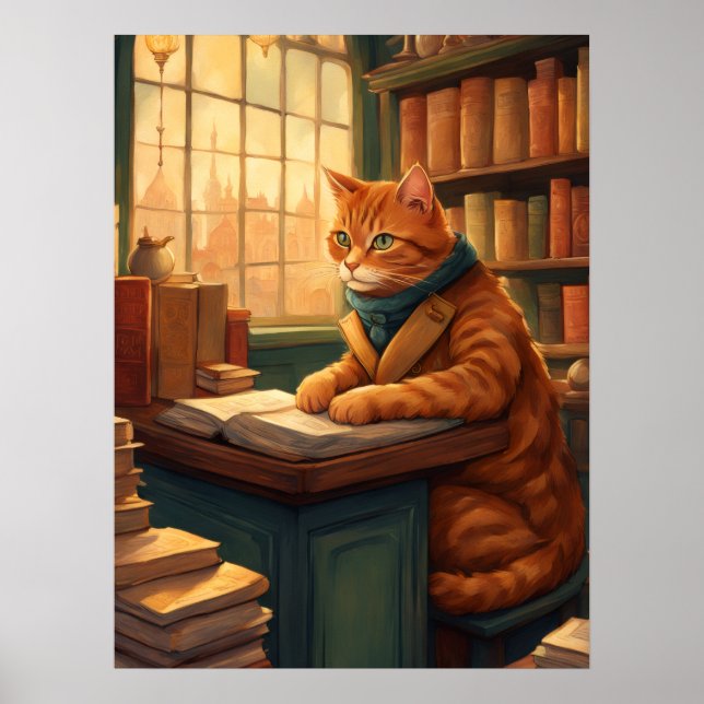 bibliotekskatt #14 affisch (Framsidan)