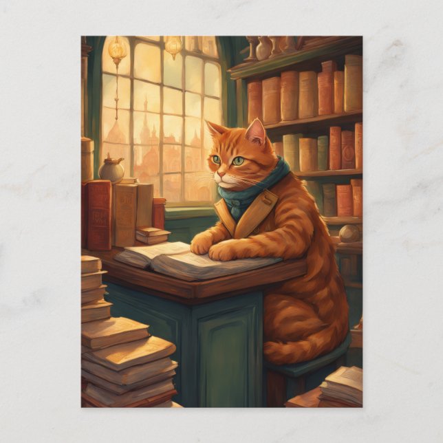 bibliotekskatt #14 vykort (Framsida)