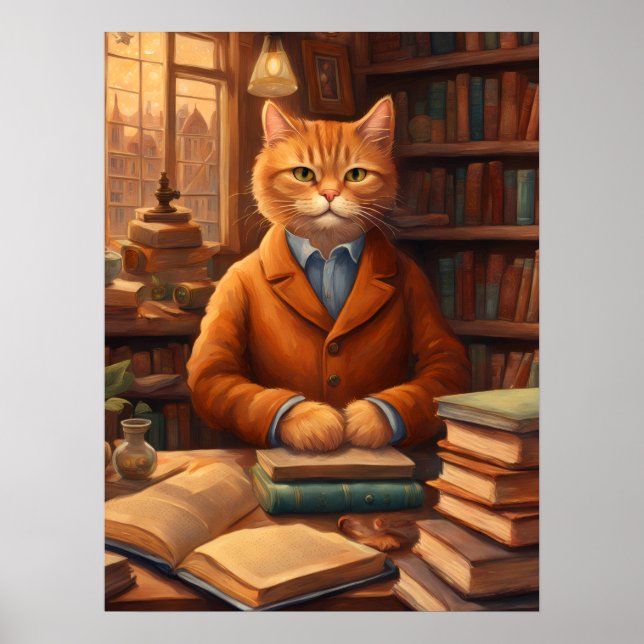 bibliotekskatt #16 affisch (Framsidan)