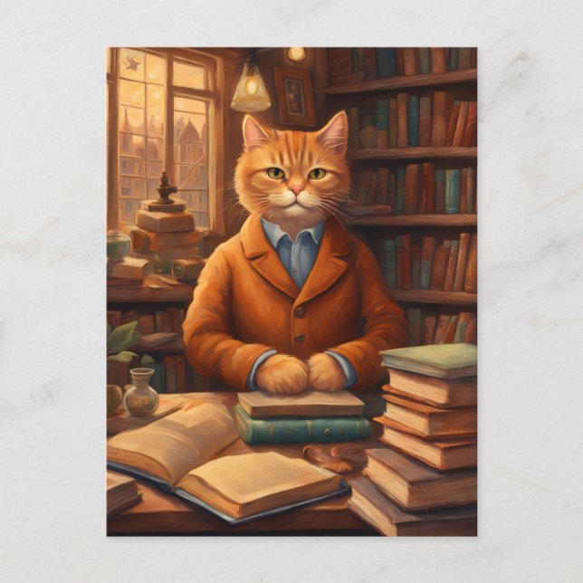 bibliotekskatt #16 vykort (Framsida)