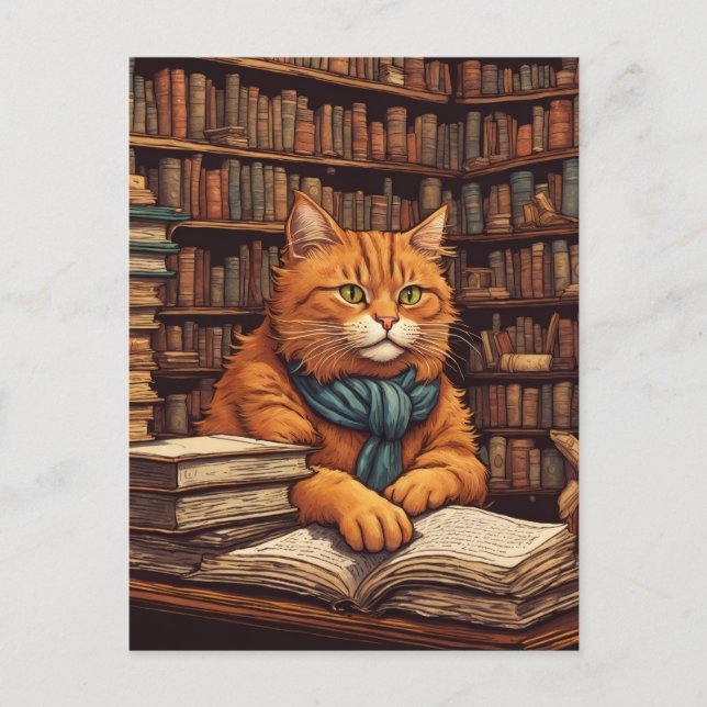 bibliotekskatt #17 vykort (Framsida)