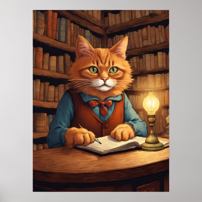 bibliotekskatt #18 affisch (Framsidan)
