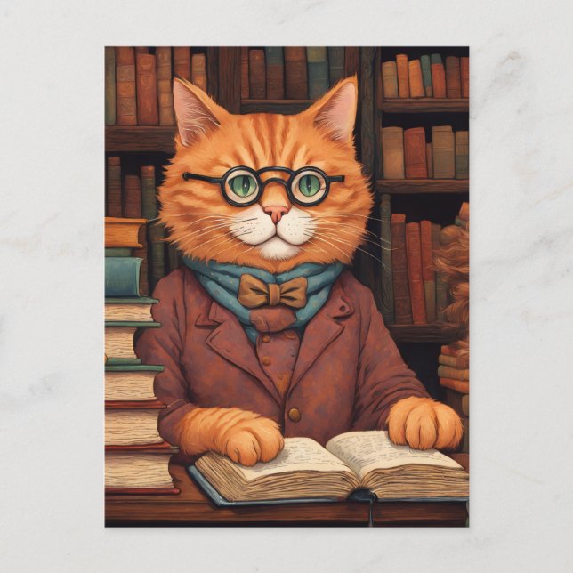bibliotekskatt #19 vykort (Framsida)