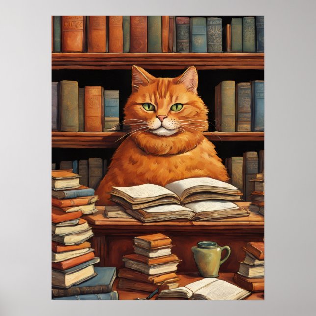 bibliotekskatt #1 affisch (Framsidan)