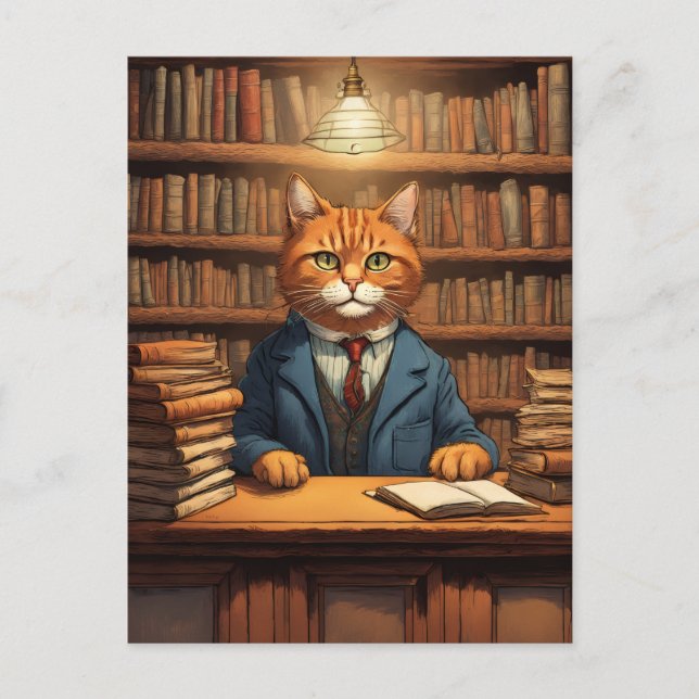 bibliotekskatt #20 vykort (Framsida)